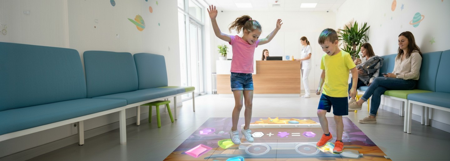 EyeClick interactive projection system in a healthcare setting