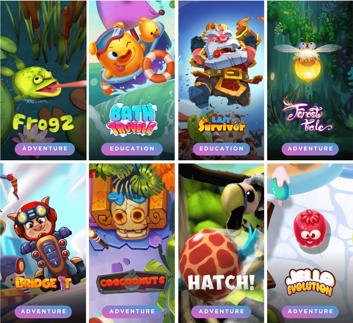 Examples of EyeClick’s interactive projector games